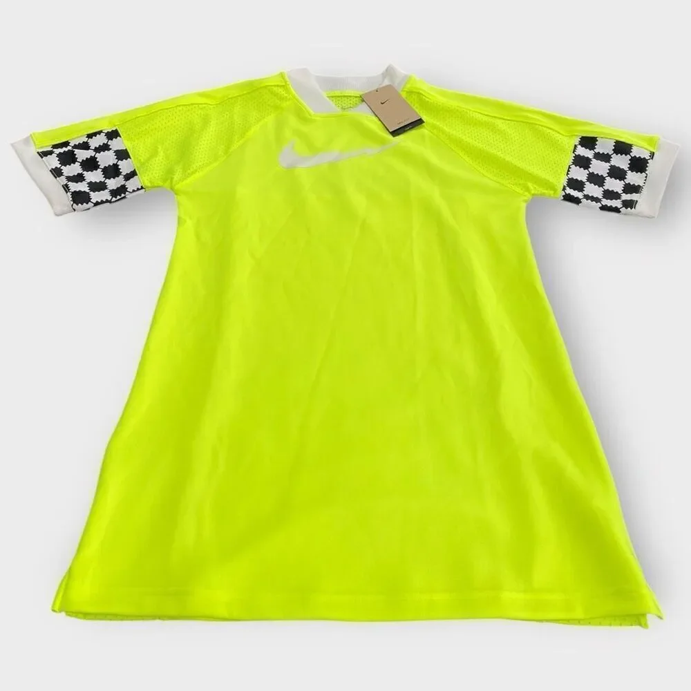 Nike Dri-Fit Big Kids Neon Yellow Jersey Tunic FD3129-702 size Large New
